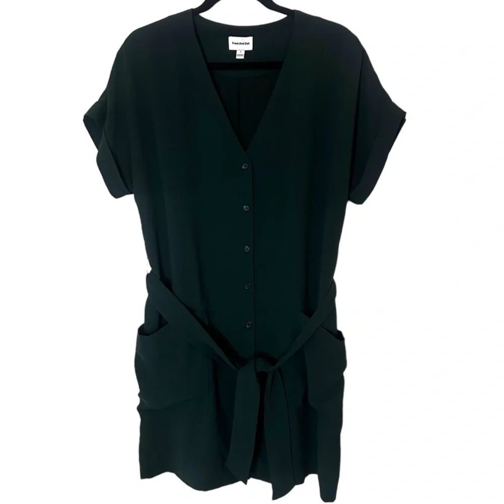 frank and oak green dress Frank And Oak Frank And Oak The Persimmon Print Commuter Dress in Cactus Green 119.00